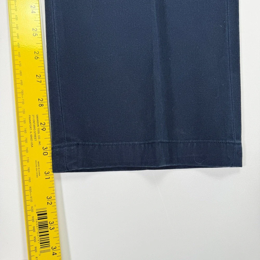 Polo Ralph Lauren Classic Fit Mens Chino Pants 36x32 Navy Blue Cotton Flat Front